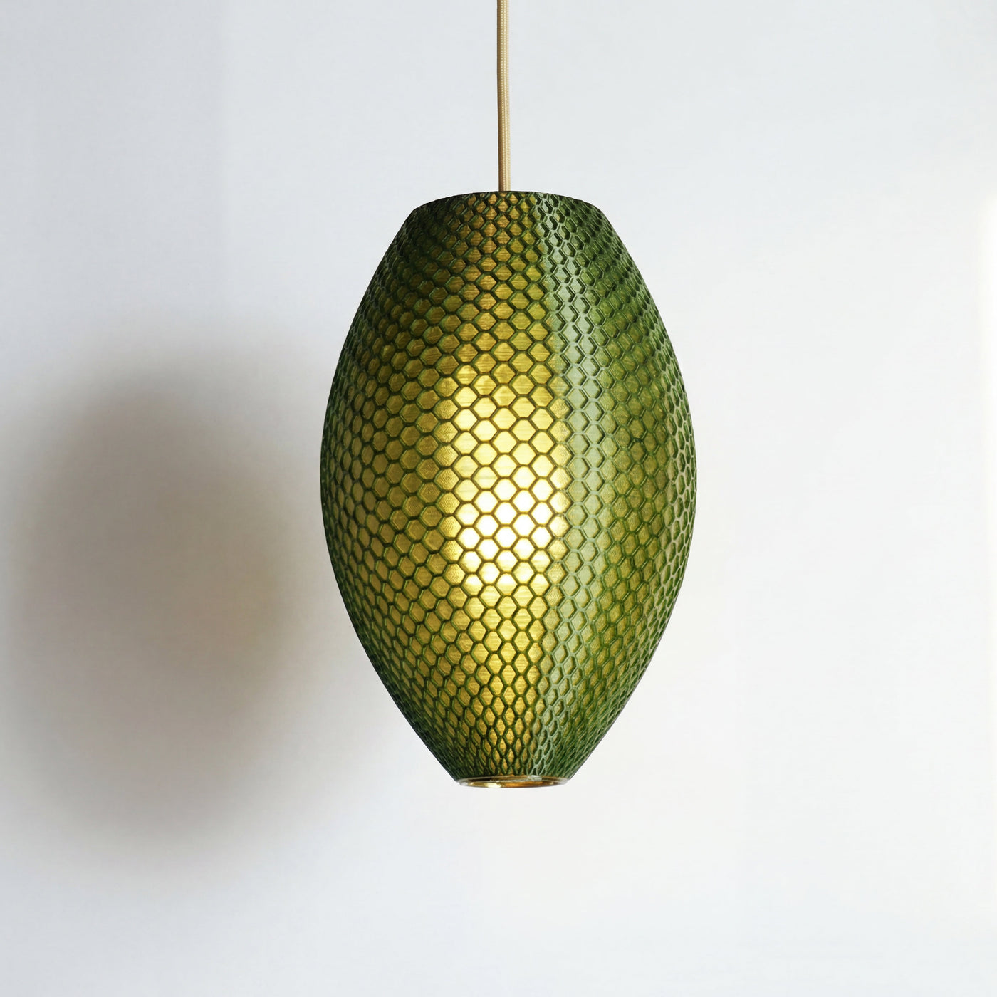 Emerald Green Long Hive Pendant Light