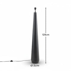 Foxcote Black Metal Floor Lamp Base - 129cm