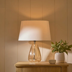 Alma 23cm Glass Lamp Base - Champagne