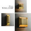 Brushed Brass Column Wall Light, Open Top and Base, Up and Down Glow, Integrated LED, Hallway, Living Room & Bedroom