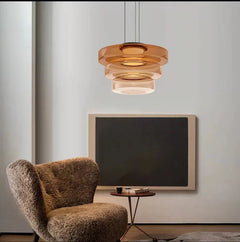 Smoked Grey Glass Tiered Disc Pendant Light, Graduated Layers, Cable Suspension, Dining Table & Kitchen Island