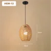 Open-Weave Jute Rope Cage Pendant Light, Natural Finish, Black Flex Cable Suspension, Bulb Not Included, Bedroom and Living Room