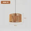 Woven Jute Rope Drum Pendant Light, Natural Finish, Black Flex Cable Suspension, Bulb Not Included, Bedroom and Living Room