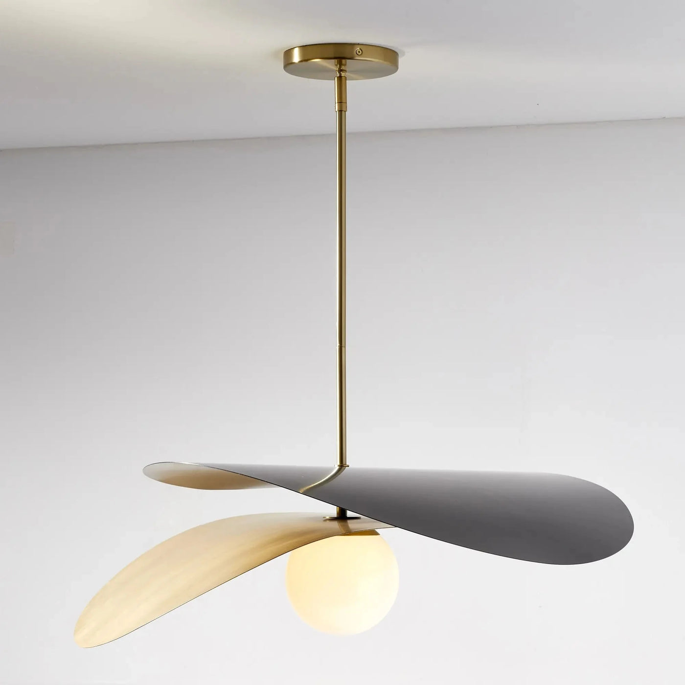 Smoked Glass 75cm Teardrop Pendant Light, Amber Finish, An Asymmetric Amber Glass Teardrop, Dining Table, Bedside & Home Office
