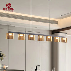Smoked Glass Bell Cluster Pendant Light, Tapered Shades on a Black Linear Bar, Dining Room, Kitchen Island & Living Room