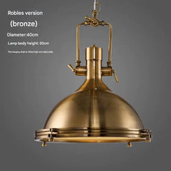 Bronze Steel Dome Pendant Light, Factory Pulley Fitting, Industrial Style, Kitchen Island, Home Office & Dining Table