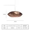 Brown Fabric Ellipse Pendant Light, Black Trim Panels, Wide Oval Lantern Shade, 50cm, Dining Room, Bedroom & Hallway