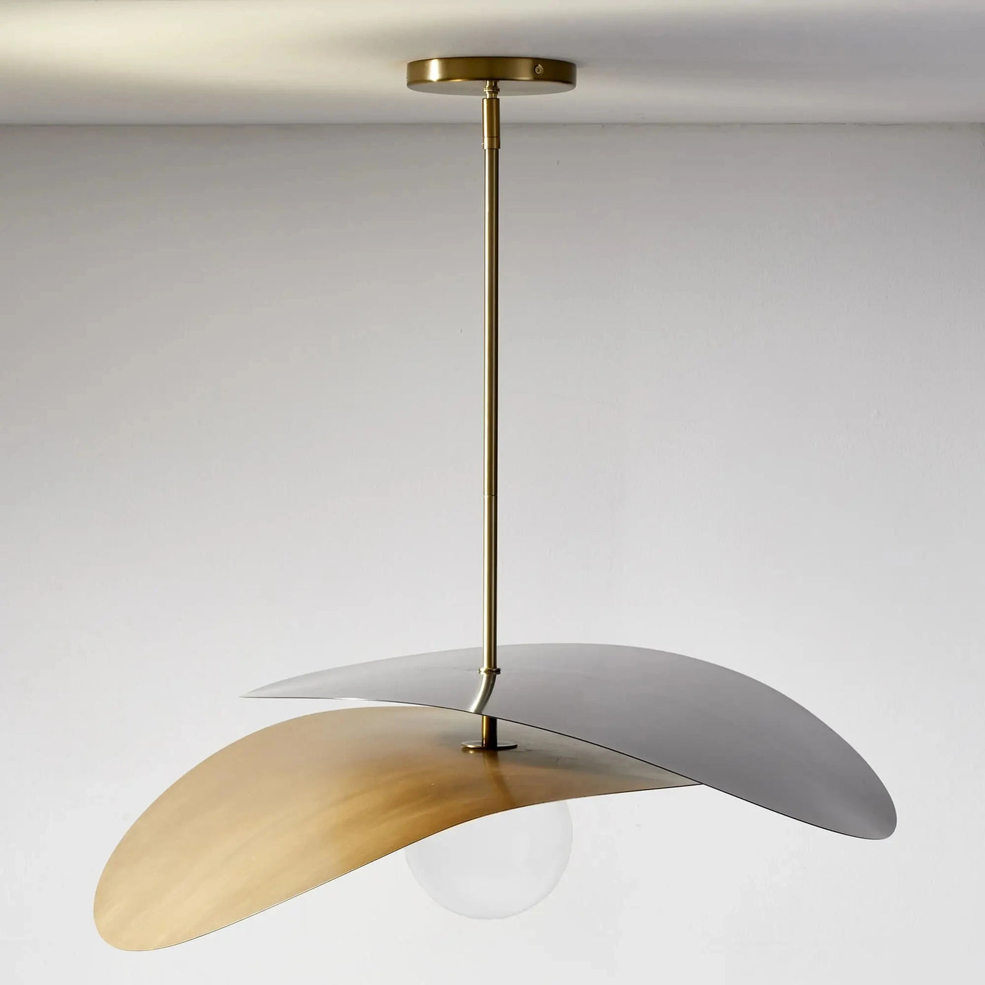 Smoked Glass 75cm Teardrop Pendant Light, Amber Finish, An Asymmetric Amber Glass Teardrop, Dining Table, Bedside & Home Office