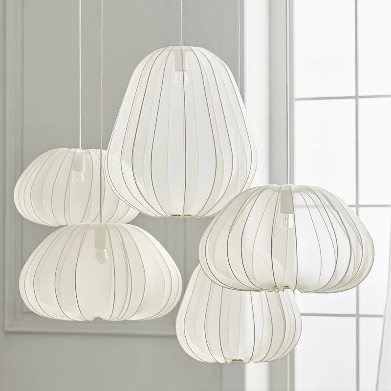 Ribbed Fabric Bell Pendant Light, Dark Grey Finish, Scalloped Edge, 40cm Drop, Single Bulb, Dining Table and Bedroom