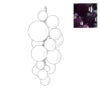 Glossy Purple Glass Bubble Cluster Chandelier, Graduated Round Bubbles, Chain Suspension, 120cm Drop, Stairwell & Dining Table