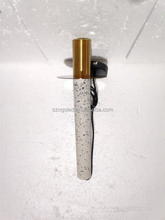 Polished Black Marble Column Pendant Light, Brass Disc Base, Integrated LED, Kitchen Island, Dining Table & Living Room