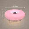 Opal Glass Ring Touch Table Lamp, Pink Glow, Donut Silhouette, Touch Control, Rechargeable, Bedside & Living Room