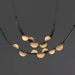 Amber Glass Arched Cluster Pendant Light, Sculptural Dome Garland, 180cm Wide, 140cm High, Dining Room & Stairwell