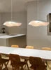 Grey Resin Disc Pendant Light, Radiating Wood Grain Rings, Integrated LED, Living Room, Bedside & Home Office