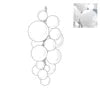 Glossy White Glass Bubble Cluster Chandelier, Graduated Round Bubbles, Chain Suspension, 120cm Drop, Stairwell & Dining Table