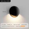 Textured Matt Black Dome Outdoor Wall Light, Gold Lined Interior, Up and Down Wash, Garden & Patio Wall Light