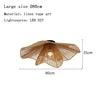 Woven Rattan Flower Flush Ceiling Light, 80cm Natural Petal Shade over an Integrated LED, Dining Room and Bedroom