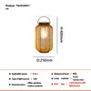 Woven Rattan Lantern Outdoor Light, 400mm, Natural Finish, Solar Powered, Carry Handle, Garden, Patio & Porch