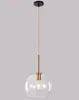Clear Glass Globe Pendant Light, Brass Rod Suspension, Contemporary Style, Kitchen Island, Dining Table & Living Room