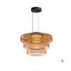 Amber Glass Tiered Disc Pendant Light, Graduated Layers, Cable Suspension, Dining Table, Kitchen Island & Reading Corner