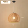 Woven Jute Rope Dome Pendant Light, 36cm Shade, Natural Finish, Black Flex Cable Suspension, Bulb Not Included, Bedroom and Living Room