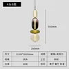 Tiered Glass Bead Pendant Light, Brass and Smoked Black Finish, 4 Tier Stack, Black Cord Suspension, Bedside & Dining Table