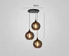 Globe Smoked Glass Cluster Pendant Light, 3 Drops on a Round Ceiling Plate, Dining Table, Kitchen Island & Living Room