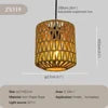 Woven Rattan Cylinder Pendant Light, Brown Finish, Compact, Black Cable Suspension, Bulb Not Included, Kitchen Island and Dining Table