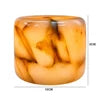 Polished Amber Marble Cube Table Lamp, Touch Control, Rechargeable & Cordless, Living Room, Bedroom & Bedside Table