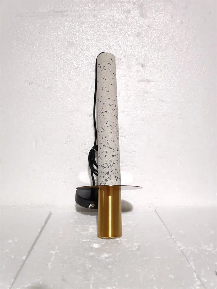 Polished Black Marble Column Pendant Light, Brass Disc Base, Integrated LED, Kitchen Island, Dining Table & Living Room
