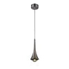 Fluted Glass Cylinder Pendant Light, Smoked Grey Finish, A Fluted Glass Jar Shade, Dining Table, Kitchen Island & Bedside