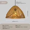 Pleated Rattan Cone Pendant Light, Brown Finish, Black Cable Suspension, Bulb Not Included, Kitchen Island and Dining Table