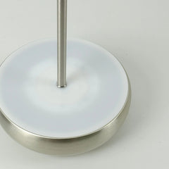 Mushroom Dome Table Lamp, Gold Tone Finish, Cordless Rechargeable Touch Control, Bedside, Console & Home Office