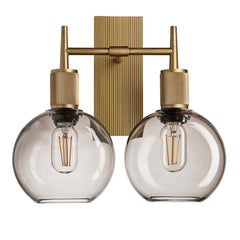 Henley Smoked Glass Globe Double Wall Light - 7 Inch - Mocha