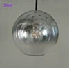 Silver Ombre Glass Globe Pendant Light, Single Smoked Sphere on a Slim Rod, 20cm, Kitchen Island, Dining Table & Bedside