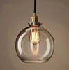 Clear Amber Glass Globe Pendant Light, Antique Brass Holder, Exposed Lamp, Kitchen Island, Dining Table & Hallway