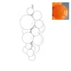 Glossy Orange Glass Bubble Cluster Chandelier, Graduated Round Bubbles, Chain Suspension, 120cm Drop, Stairwell & Dining Table