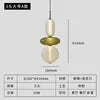 Tiered Glass Bead Pendant Light, Cream and Brass Finish, 3 Tier Stack, Large, Black Cord Suspension, Bedside & Dining Table