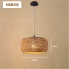 Curved Jute Rope Drum Pendant Light, Natural Finish, Black Flex Cable Suspension, Bulb Not Included, Bedroom and Living Room