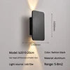 Brushed Black Aluminium Panel Wall Light, Large Rectangular Fitting, Up and Down Light Wash, Hallway & Stairwell Wall
