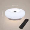 Opal Glass Ring Touch Table Lamp, White Glow, Donut Silhouette, Remote Control Included, Bedside & Living Room