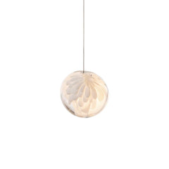 Textured White Cotton Five-Sphere Pendant Light, Staggered Drop Heights, Bulb Not Included, Stairwell & Hallway