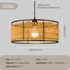 Woven Rattan Cage Pendant Light, Brown Finish, Wide Barrel, Black Cable Suspension, Bulb Not Included, Kitchen Island and Dining Table