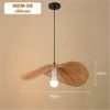 Woven Jute Rope Leaf Pendant Light, 50cm Shade, Natural Finish, Black Flex Cable Suspension, Bulb Not Included, Bedroom and Living Room