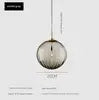 Fluted Glass Globe Pendant Light, Dark Grey Embossed Finish on a Brass Cap, Bulb Not Included, Dining Table & Living Room