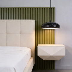 Glossy Ochre Metal Dome Pendant Light, Rounded Shade on a Slim Cable, Bulb Not Included, Bedside, Kitchen Island & Dining