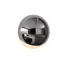 Polished Chrome Dome Outdoor Wall Light, Gold Lined Interior, Up and Down Wash, Garden & Patio Accent Wall Light