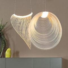 Bronze Wire Strand Bowl Pendant Light, 60cm, Sculptural Draped Shell Form, Contemporary Style, Dining Table & Stairwell