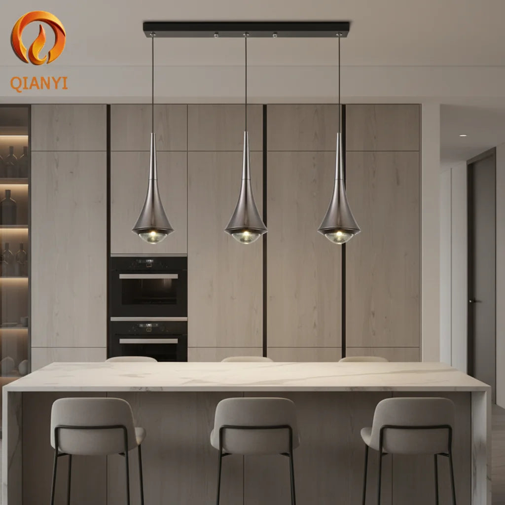 Fluted Glass Cylinder Pendant Light, Gold Finish, A Fluted Glass Jar Shade, Dining Table, Kitchen Island & Bedside