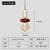 Tiered Glass Bead Pendant Light, Cream and Wine Red Finish, 3 Tier Stack, Large, Black Cord Suspension, Bedside & Dining Table